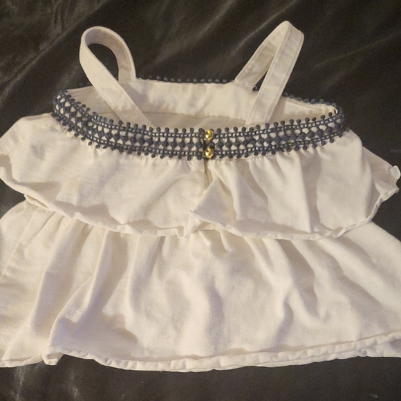 Tommy Bahama White Camisole with Blue Detailing - Picture 3 of 4